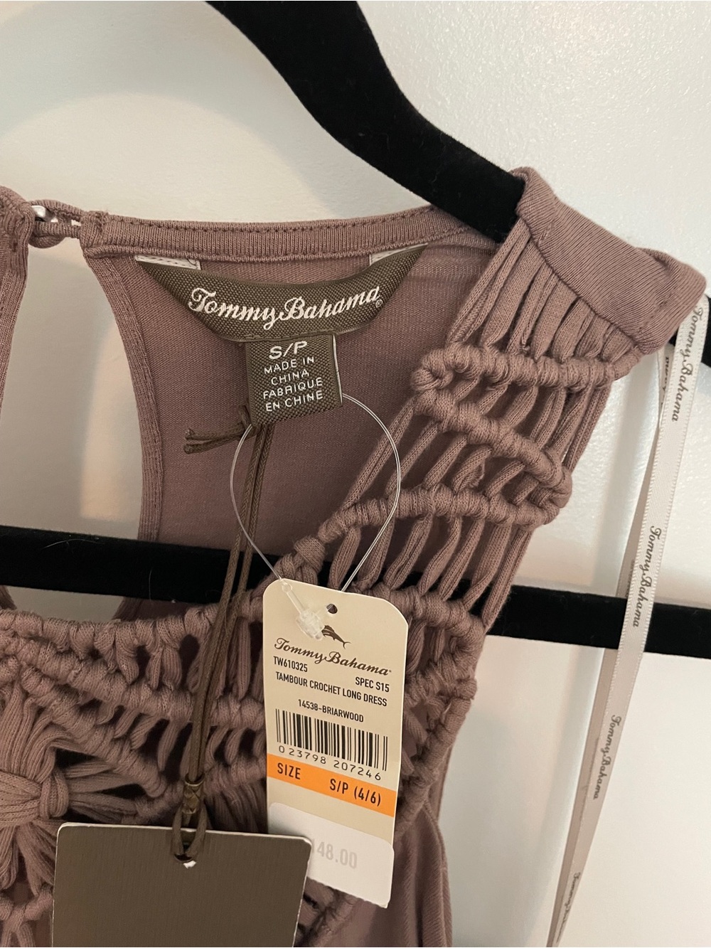 Tommy Bahama Brown Macrame Women's Maxi Dress - Picture 2 of 4